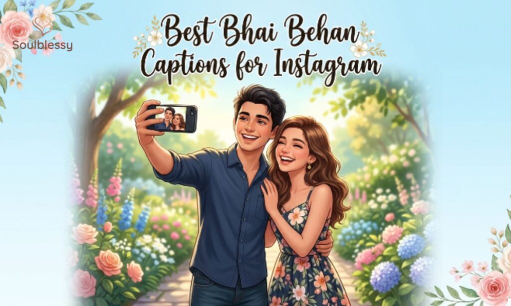 Brother and sister selfie for Instagram captions
