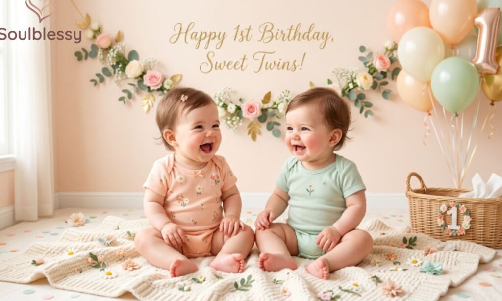 Double the joy first birthday twins celebration image
