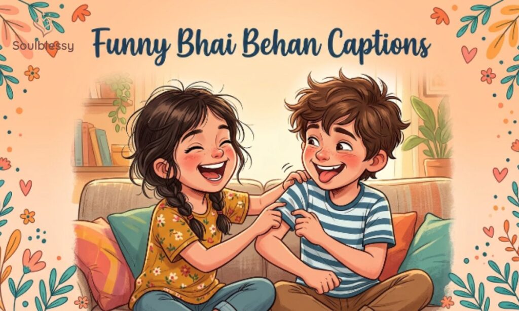 Funny brother and sister laughing together