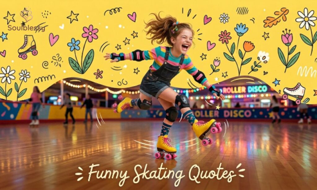 Playful skater laughing after a funny skating moment.
