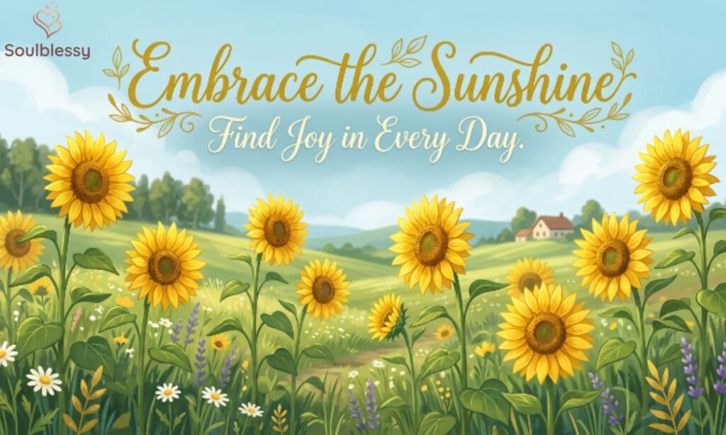 Sunflowers blooming under blue sky representing positivity and life inspiration