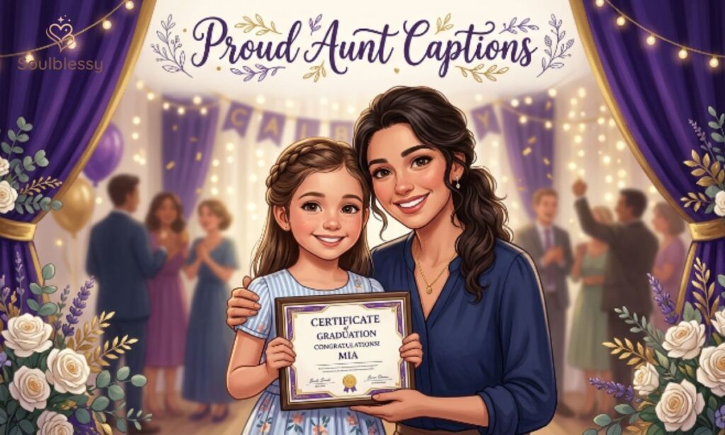 A proud aunt celebrating a special achievement with her niece.