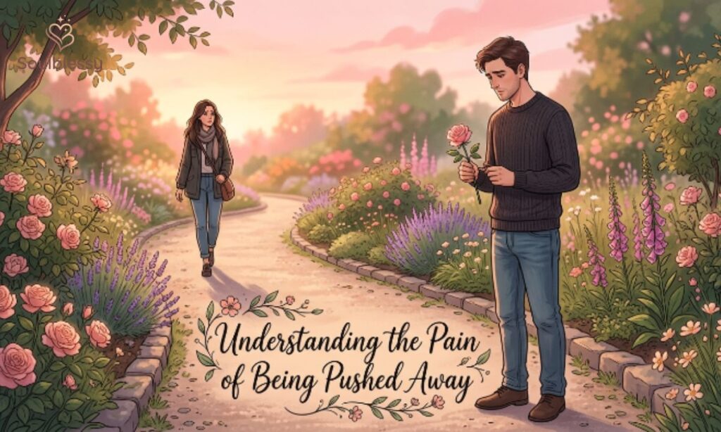 Understanding the pain of being pushed away emotional relationship illustration