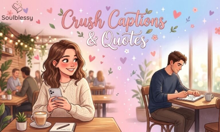 Cute romantic featured image for crush captions and quotes for Instagram.