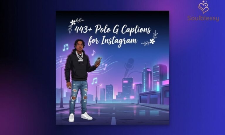 Feature image for Polo G captions for Instagram with a stylish rapper-inspired illustration.