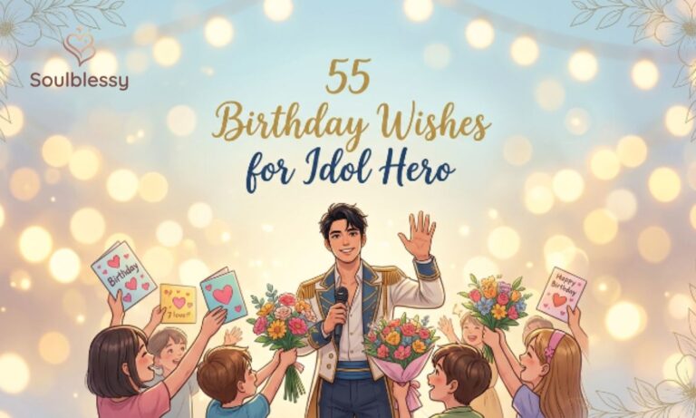 Birthday wishes for idol hero with fans celebrating and sending love