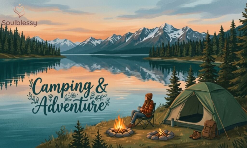 Camping beside a glacial lake in Alaska surrounded by mountains