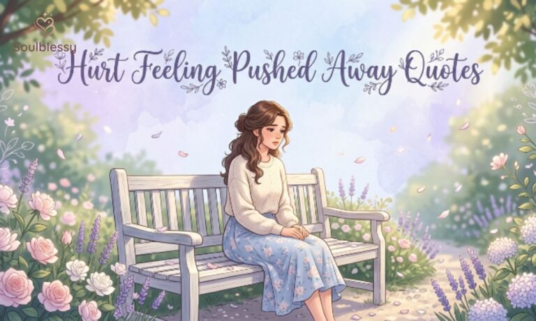 Hurt feeling pushed away quotes featured image with emotional floral artwork and healing atmosphere