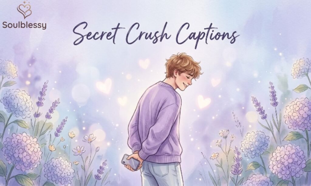 Dreamy illustration representing secret crush feelings.