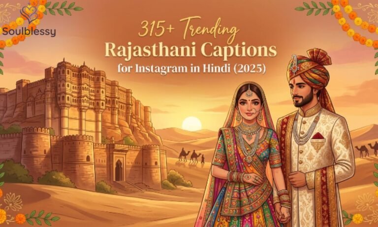Traditional Rajasthani couple with desert fort and colorful cultural background.
