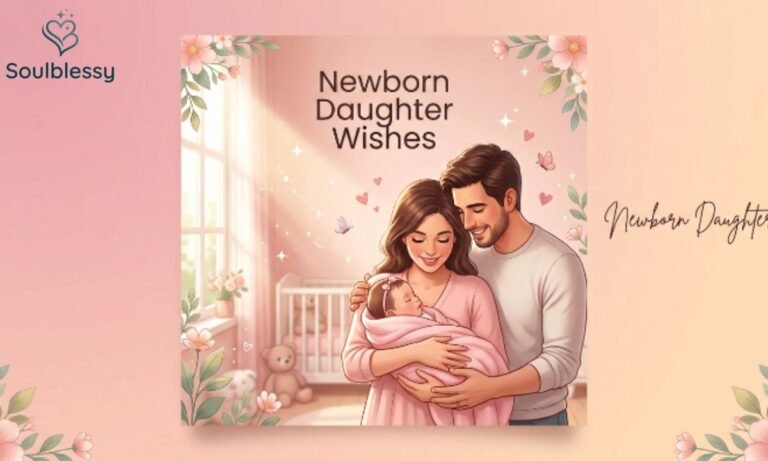 Newborn Daughter Wishes featured image with loving parents welcoming a baby girl
