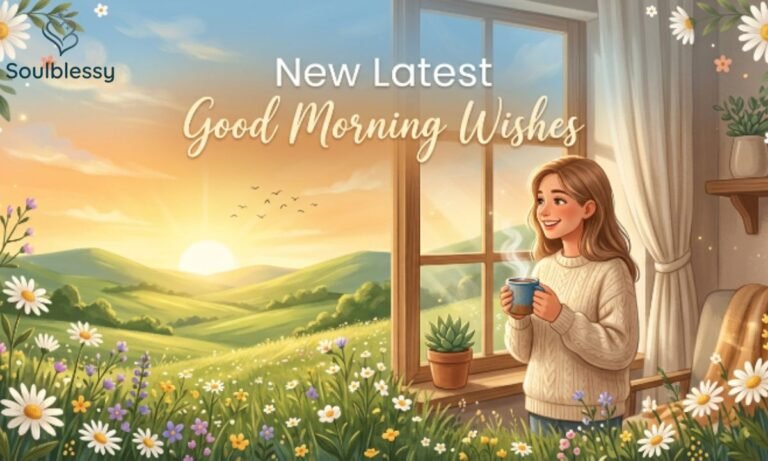 New Latest Good Morning Wishes featured image showing peaceful morning scenery