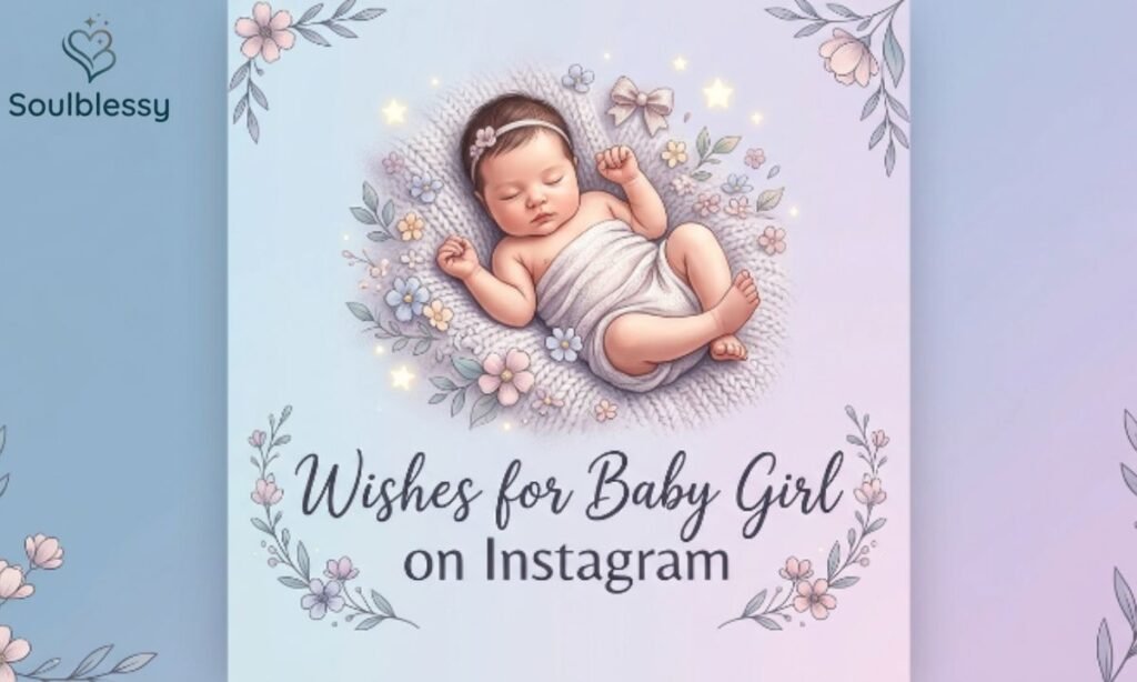 Wishes for Baby Girl on Instagram with newborn daughter